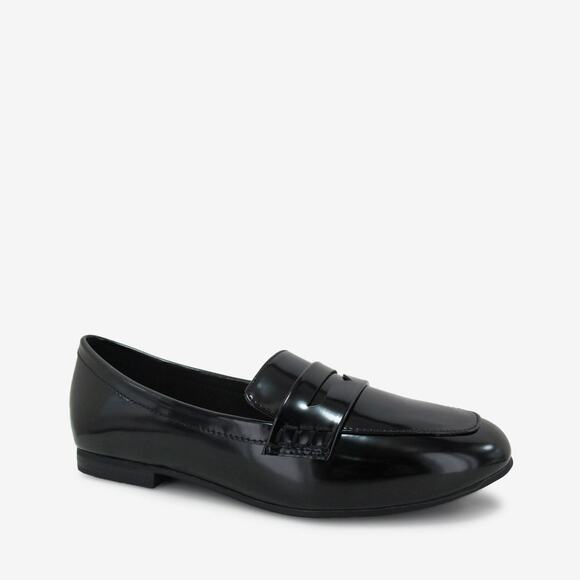Jelly Pop Rossi Stylish Loafer Slip-On Block Heel Black Patent Size 7.5M NWB - Picture 4 of 12